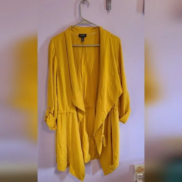 JONES NY Mustard Shirt Jacket Size L EUC - Picture 5 of 6